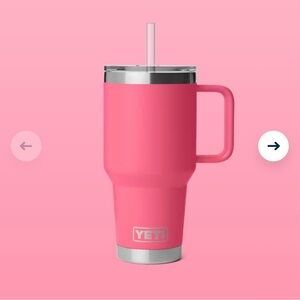 YETI Rambler (Hot Pink) 35oz🥤with Straw / NEW!